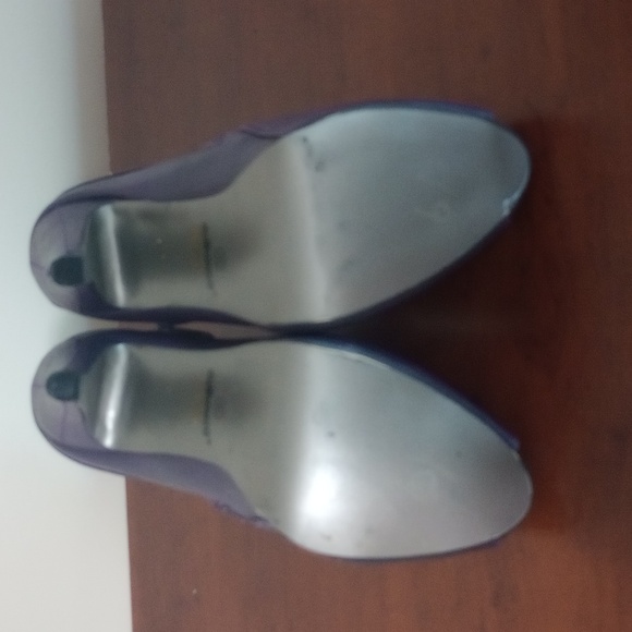 Gorgeous Purple Peep-Toe Boots - Picture 4 of 5